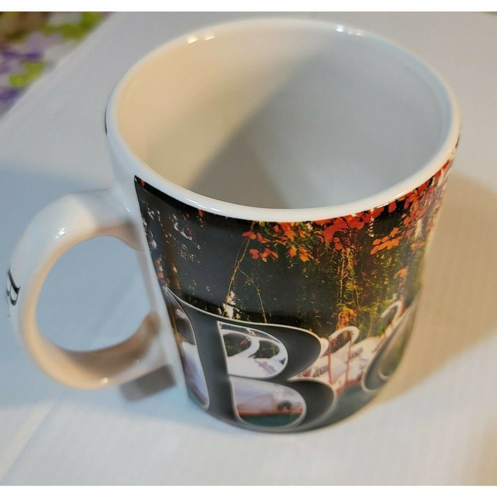 Boston Massachusetts City 3D Coffee Cup 18 oz Mug Americaware Color Relief 2012